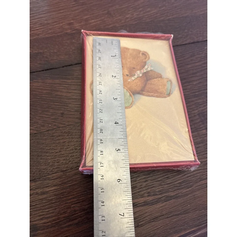8 Teddy Bear Paper Hallmark Greeting Cards & Envelopes, New Unused, Blank Inside
